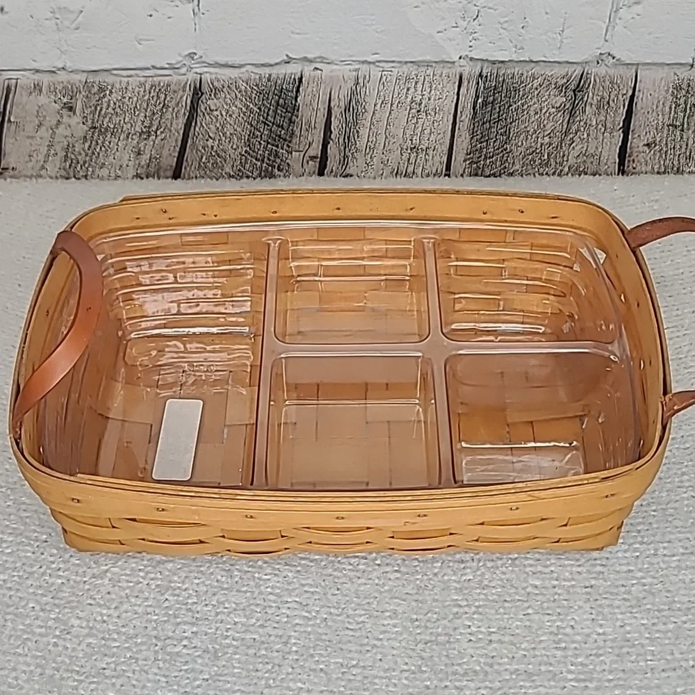 Longaberger Vintage 2000 Pantry Basket 12327 with Organizing Insert